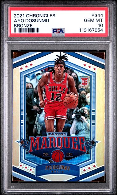 2021 Panini Chronicles Ayo Dosunmu #344 (Bronze) Gem Mt 10 front