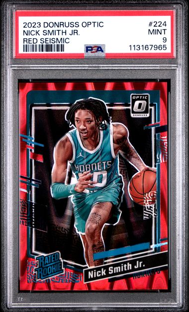 2023 Panini Donruss Optic Nick Smith Jr. #224 (Red Seismic) Mint 9 front