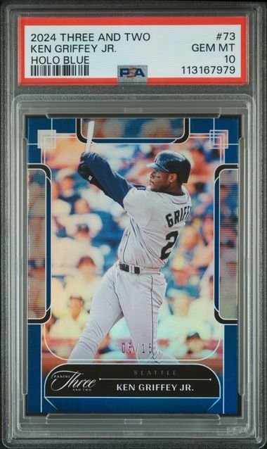 2024 Panini Three And Two Ken Griffey Jr. #73 (Holo Blue) Gem Mt 10 front