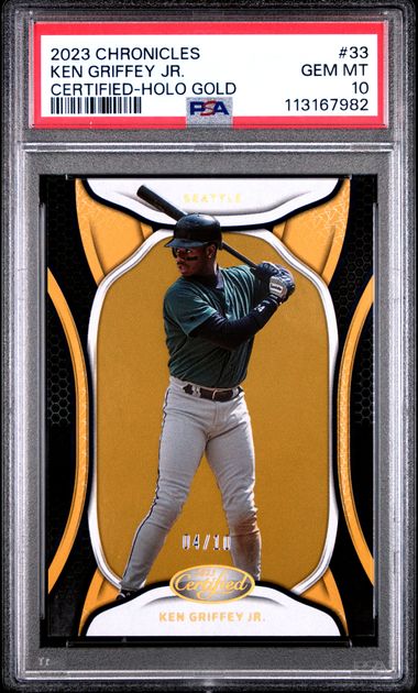 2023 Panini Chronicles Certified Ken Griffey Jr. #33 (Certified-Holo Gold) Gem Mt 10 front