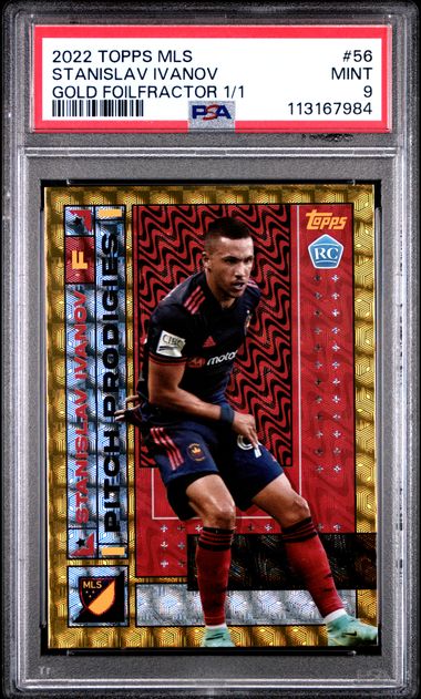 2022 Topps Mls Stanislav Ivanov #56 (Gold Foilfractor 1/1) Mint 9 front