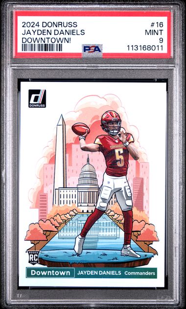 2024 Panini Donruss Downtown! Jayden Daniels #16 Mint 9 front