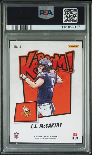 2024 Panini Absolute Kaboom! Horizontal Jj Mccarthy #13 Mint 9 back