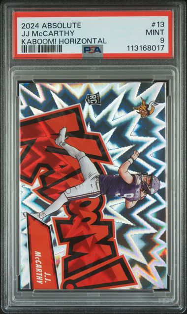 2024 Panini Absolute Kaboom! Horizontal Jj Mccarthy #13 Mint 9 front
