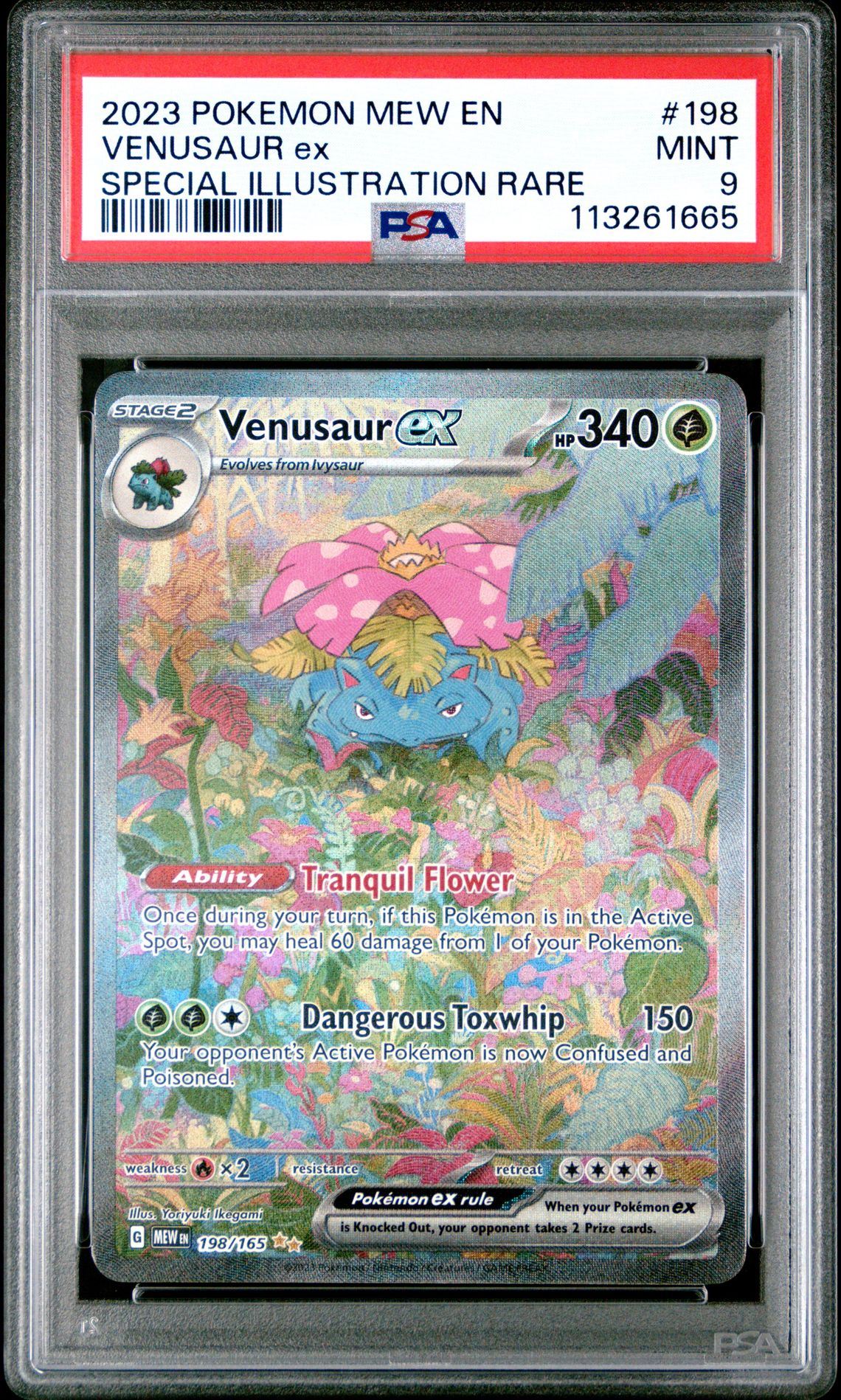 2023 Pokemon Mew En-151 Venusaur Ex #198 (Special Illustration Rare) Mint 9 front