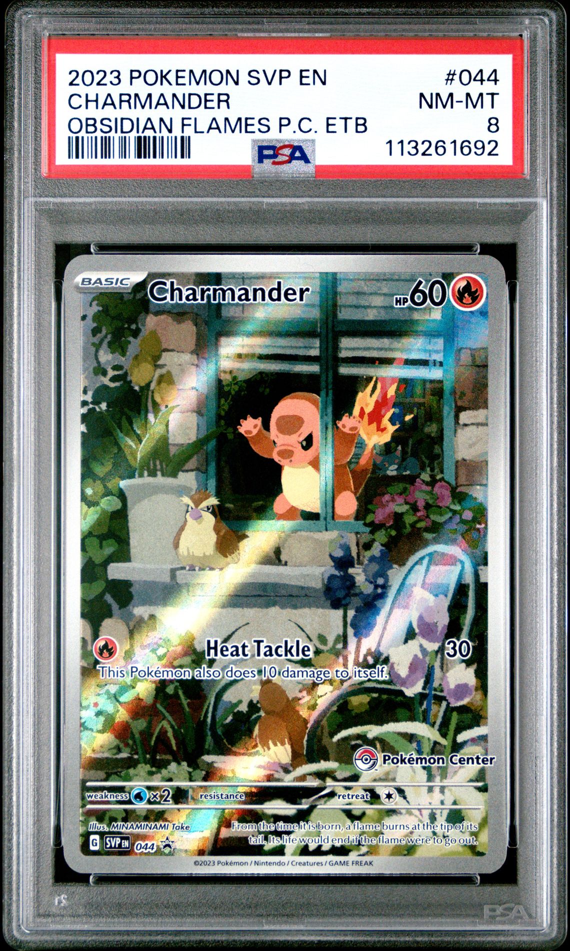 2023 Pokemon Svp En-Sv Black Star Promo Charmander #044 (Obsidian Flames P.c. Etb) Nm-Mt 8 front
