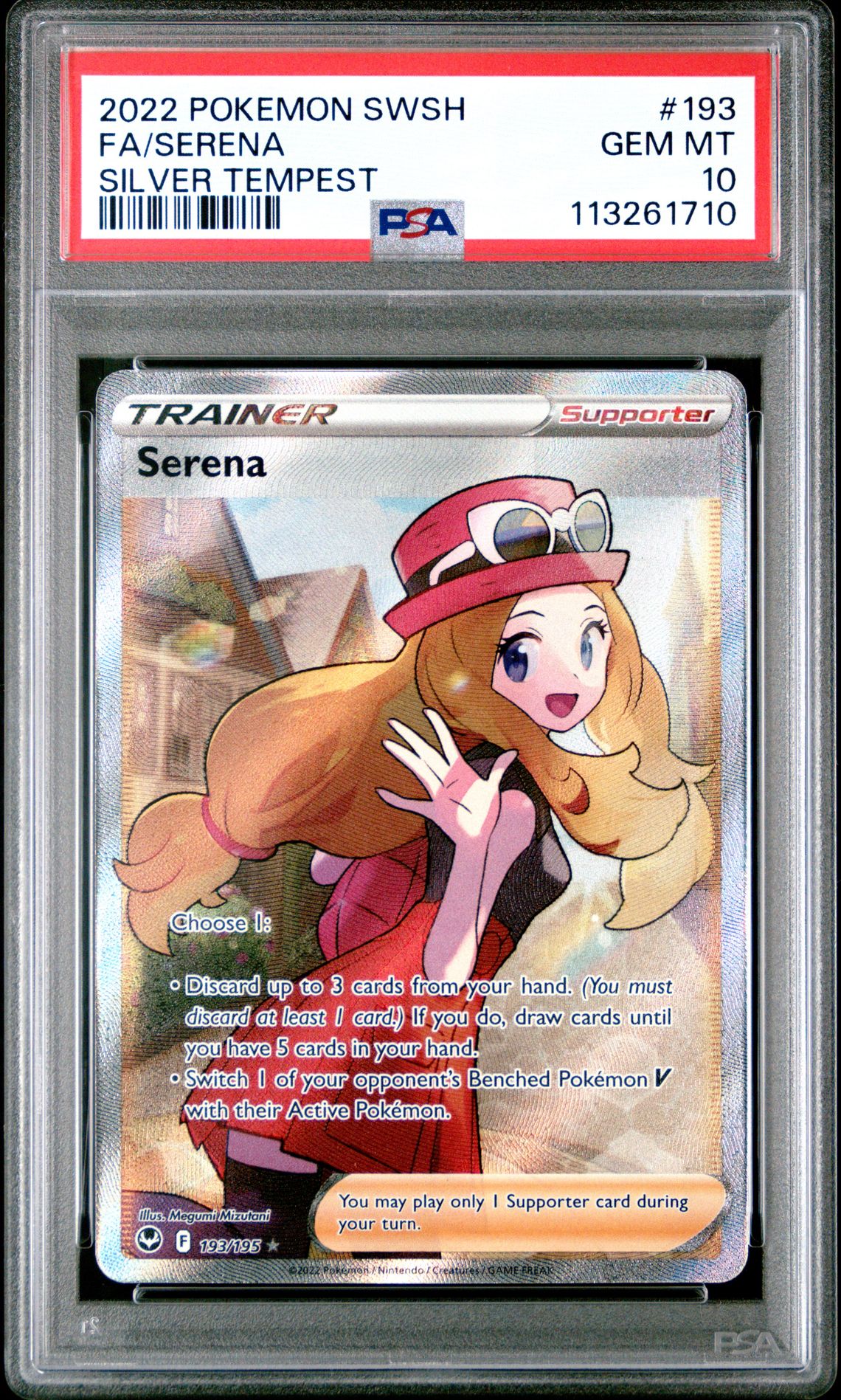 2022 Pokemon Sword & Shield Silver Tempest Fa/Serena #193 (Silver Tempest) Gem Mt 10 front