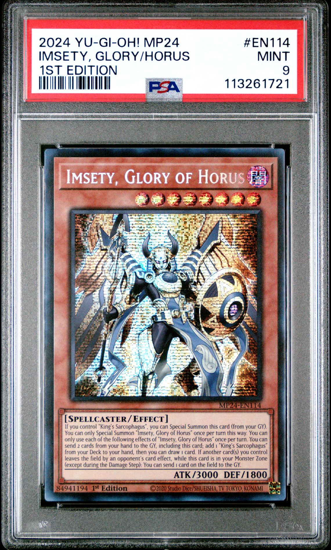 2024 Yu-Gi-Oh! Mp24-25Th Anniversary Tin: Dueling Mirrors Imsety, Glory/Horus #En114 (1St Edition) Mint 9 front