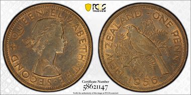 1956 1D KM-24.2 Strap MS62BN