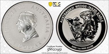 2025-P $1 Wedge-Tailed Eagle Ag MS70