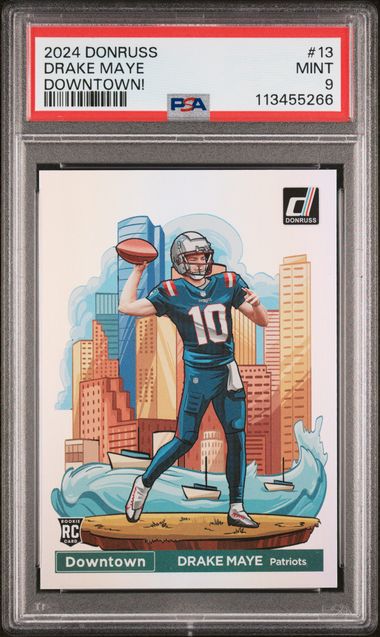 2024 Panini Donruss Downtown! Drake Maye #13 Mint 9 front