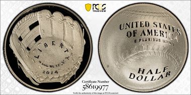 2014-S 50C Baseball Hall of Fame PR70DCAM