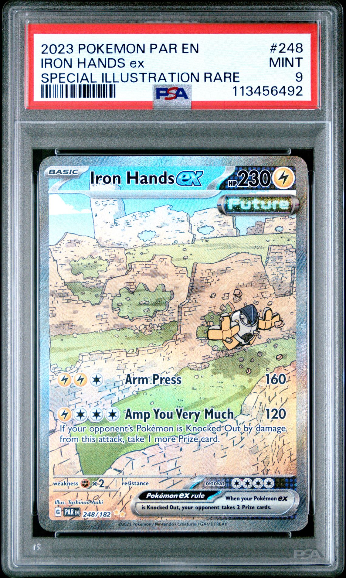2023 Pokemon POKEMON PAR EN-PARADOX RIFT SPECIAL ILLUSTRATION RARE #248 Iron Hands Ex front