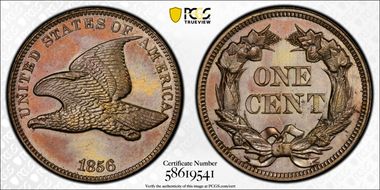 1856 1C Flying Eagle S-3 PR64