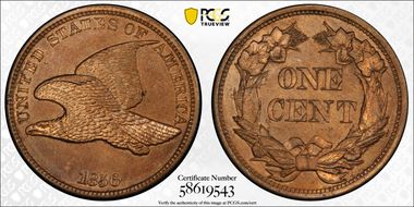 1856 1C Flying Eagle S-5 PR65