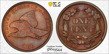 1856 1C Flying Eagle, S-9 PR66
