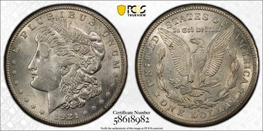 1921-S $1 VAM 1B-3a Thorn Head MS62