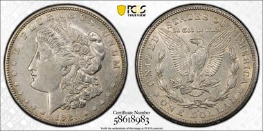 1921-S $1 VAM 1B-5 Thorn Head AU55