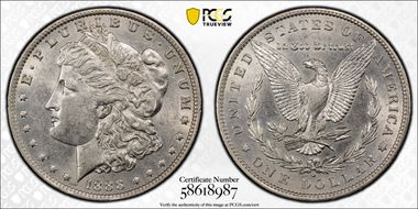 1888-O $1 VAM 24 Oval O AU55