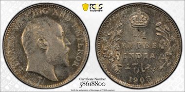 1903(C) 1/4 Rup SW-7.78 MS64