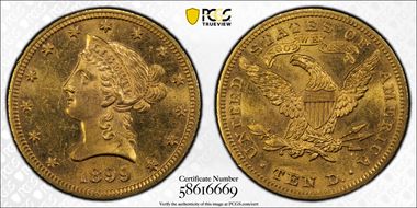 1899 $10 MS63