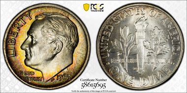 1963-D 10C MS67+ FB