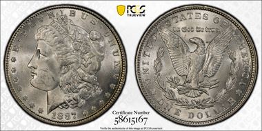 1887 $1 MS64