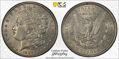 1889 $1 AU55