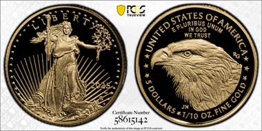 2025-W $5 Gold Eagle PR70DCAM