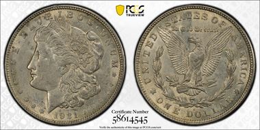 1921-D $1 AU55