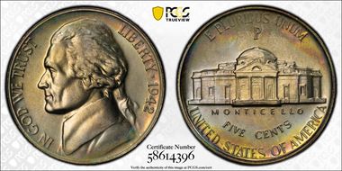 1942-P 5C Silver PR68