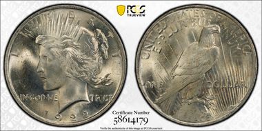 1922 $1 MS66
