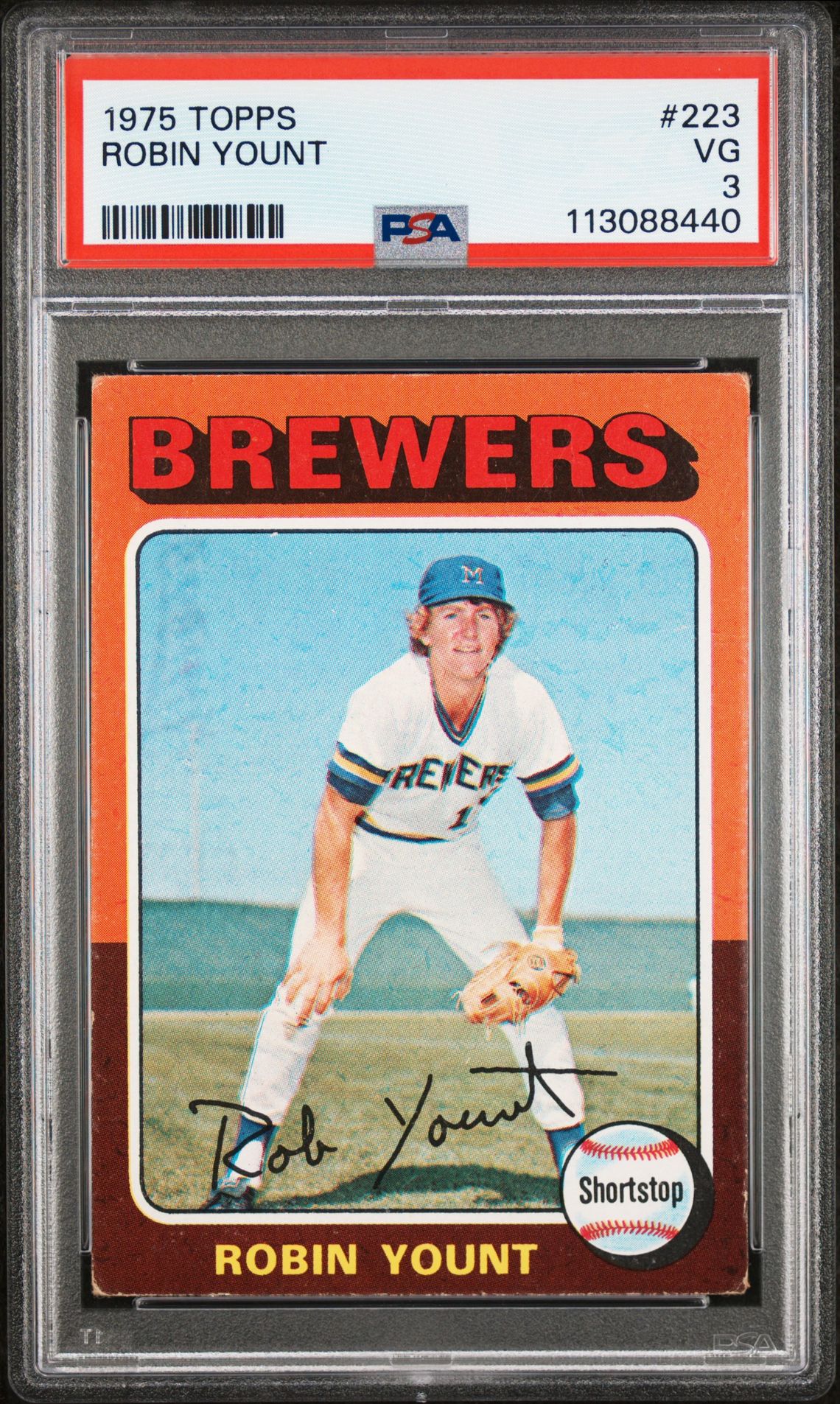 1975 Topps Robin Yount #223 Vg 3 front
