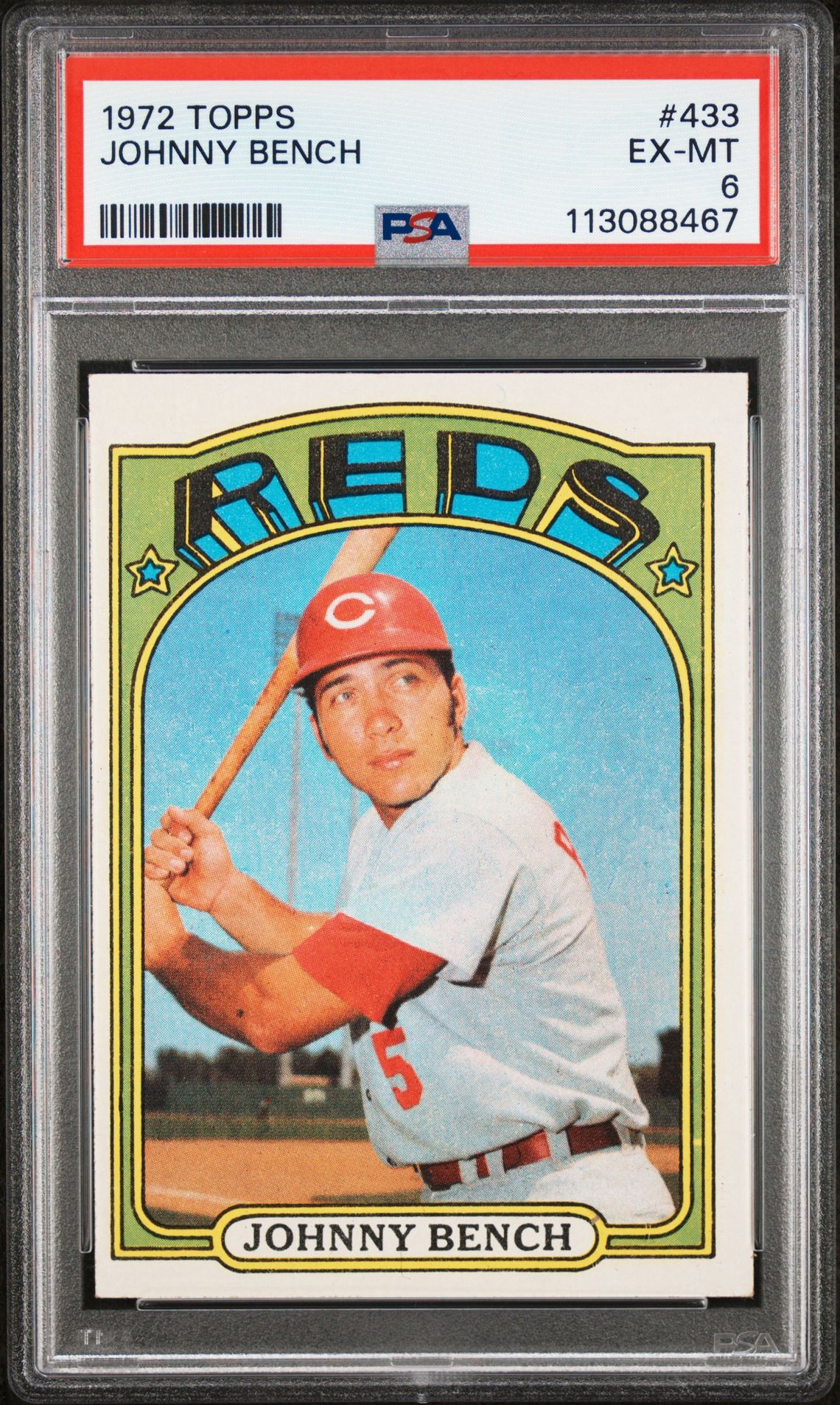 1972 Topps Johnny Bench #433 Ex-Mt 6 front