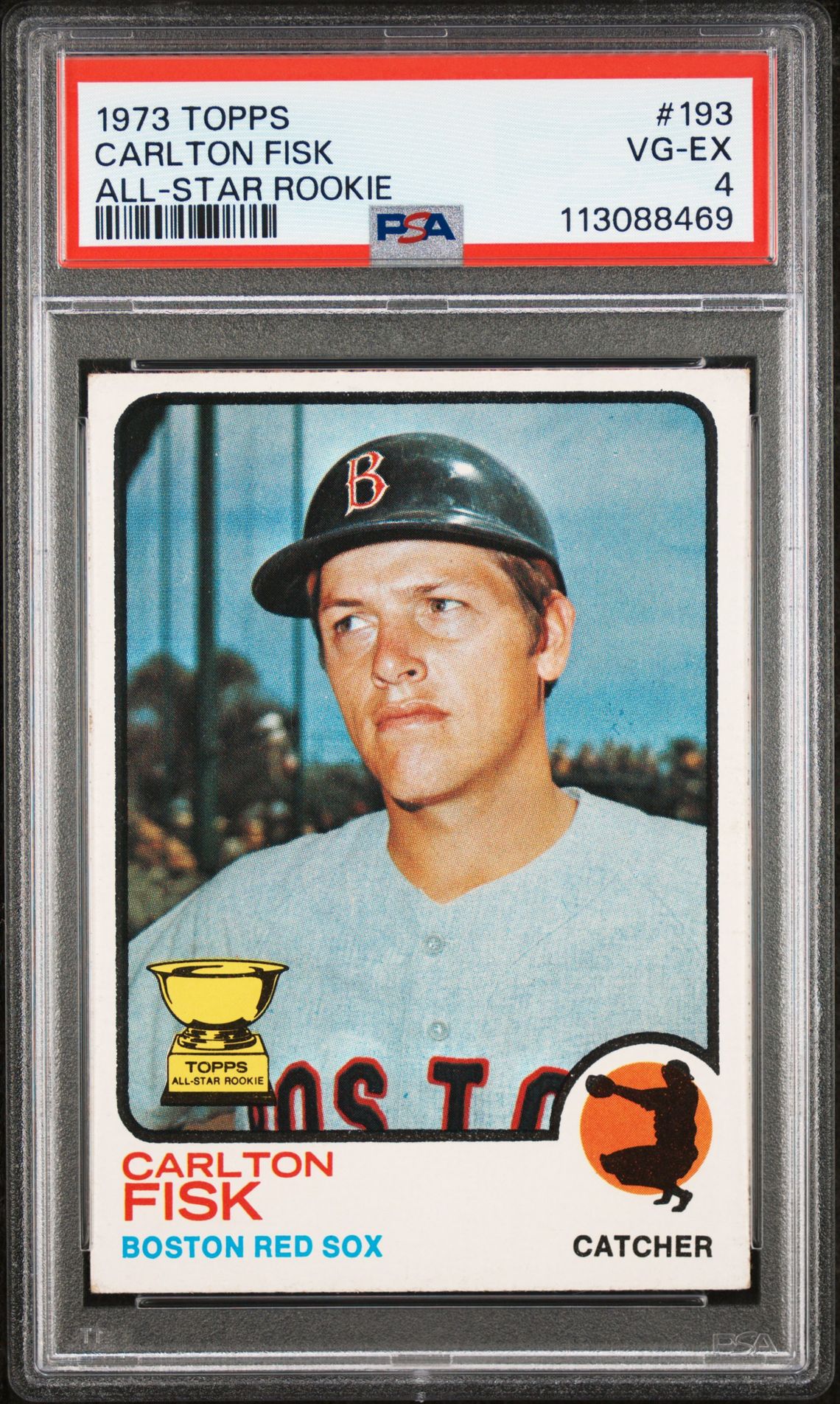 1973 Topps Carlton Fisk #193 (All-Star Rookie) Vg-Ex 4 front