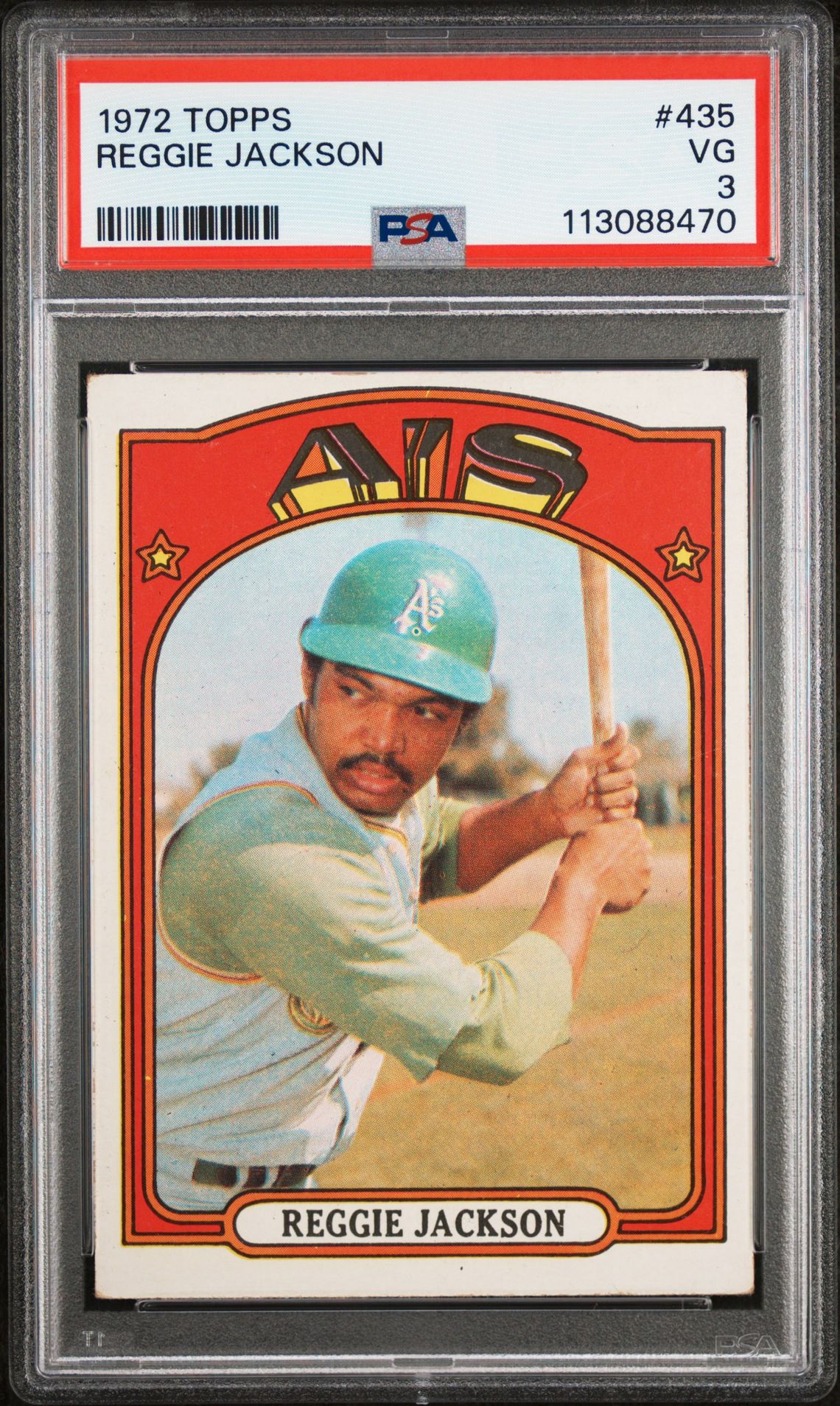 1972 Topps Reggie Jackson #435 Vg 3 front