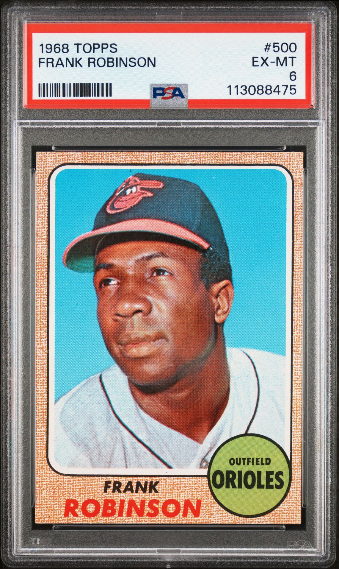1968 Topps Frank Robinson #500 Ex-Mt 6 front