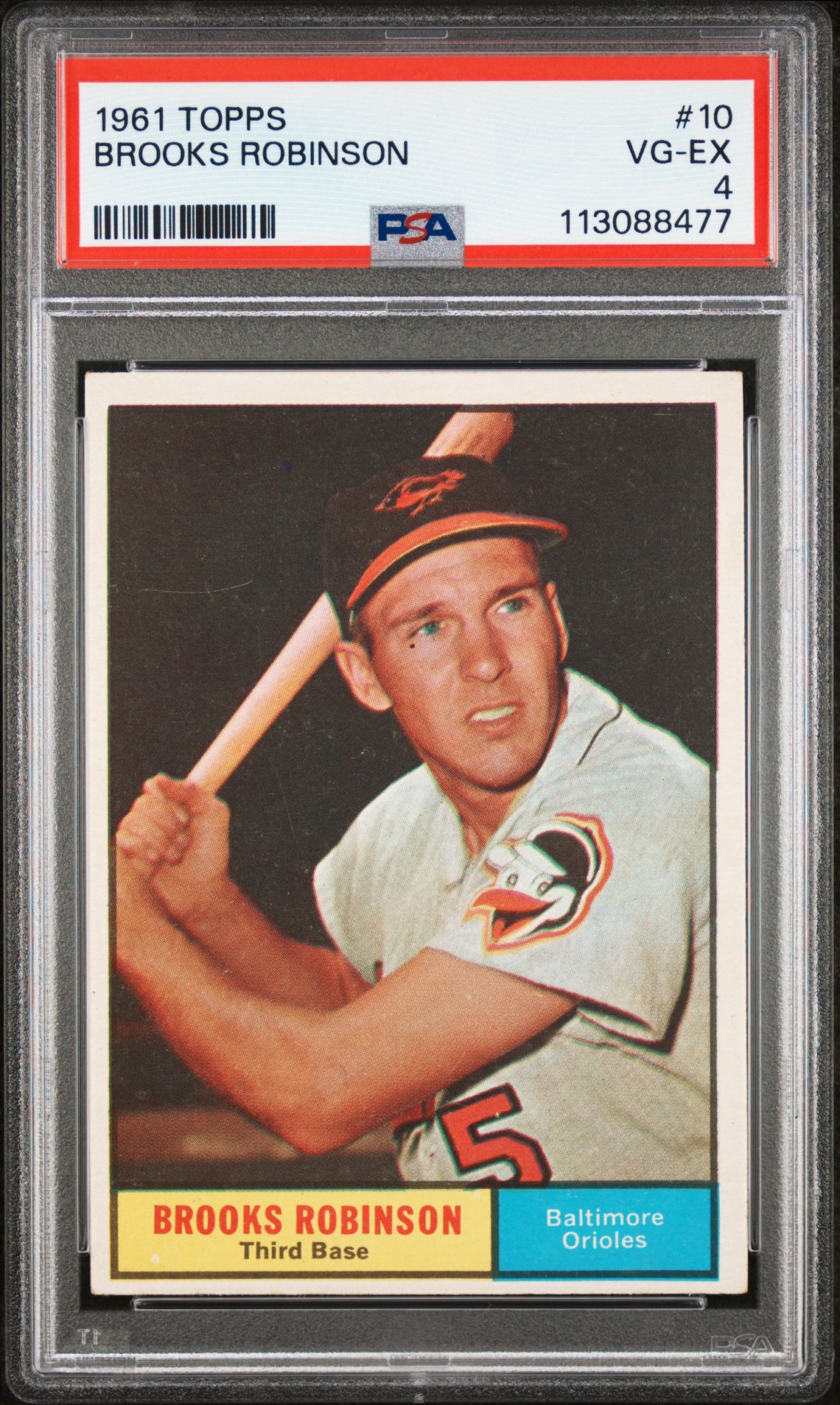 1961 Topps Brooks Robinson #10 Vg-Ex 4 front