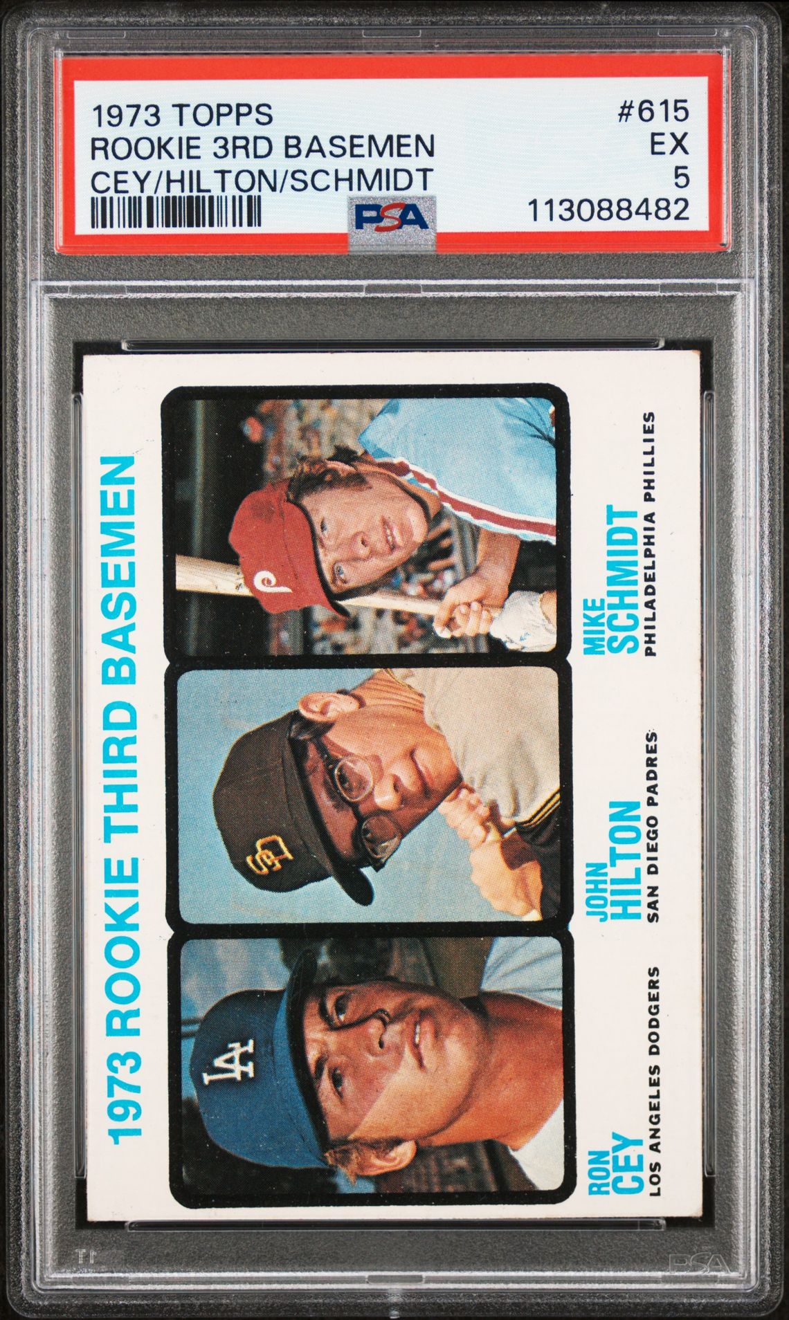 1973 Topps Rookie 3Rd Basemen #615 (Cey/Hilton/Schmidt) Ex 5 front