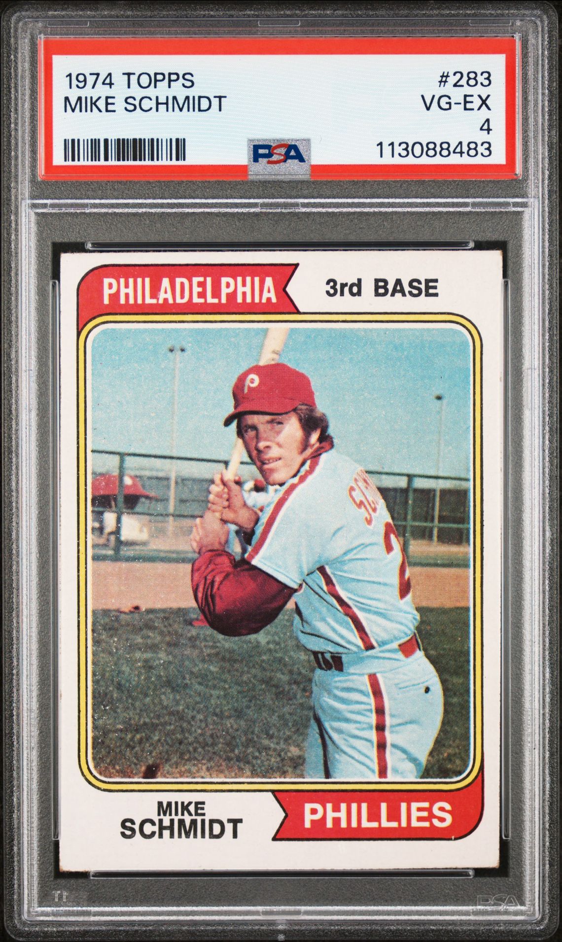 1974 Topps Mike Schmidt #283 Vg-Ex 4 front