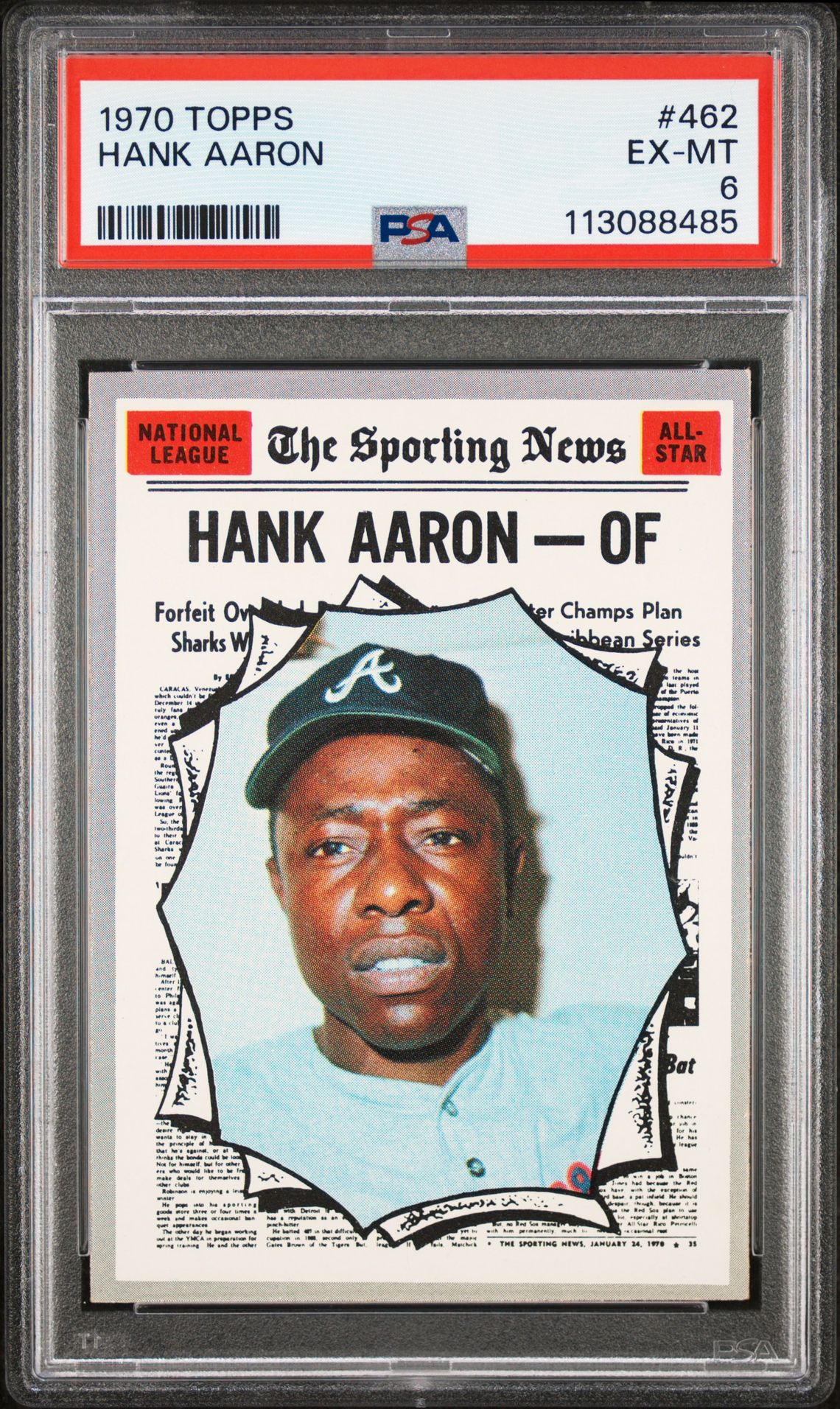 1970 Topps Hank Aaron #462 Ex-Mt 6 front