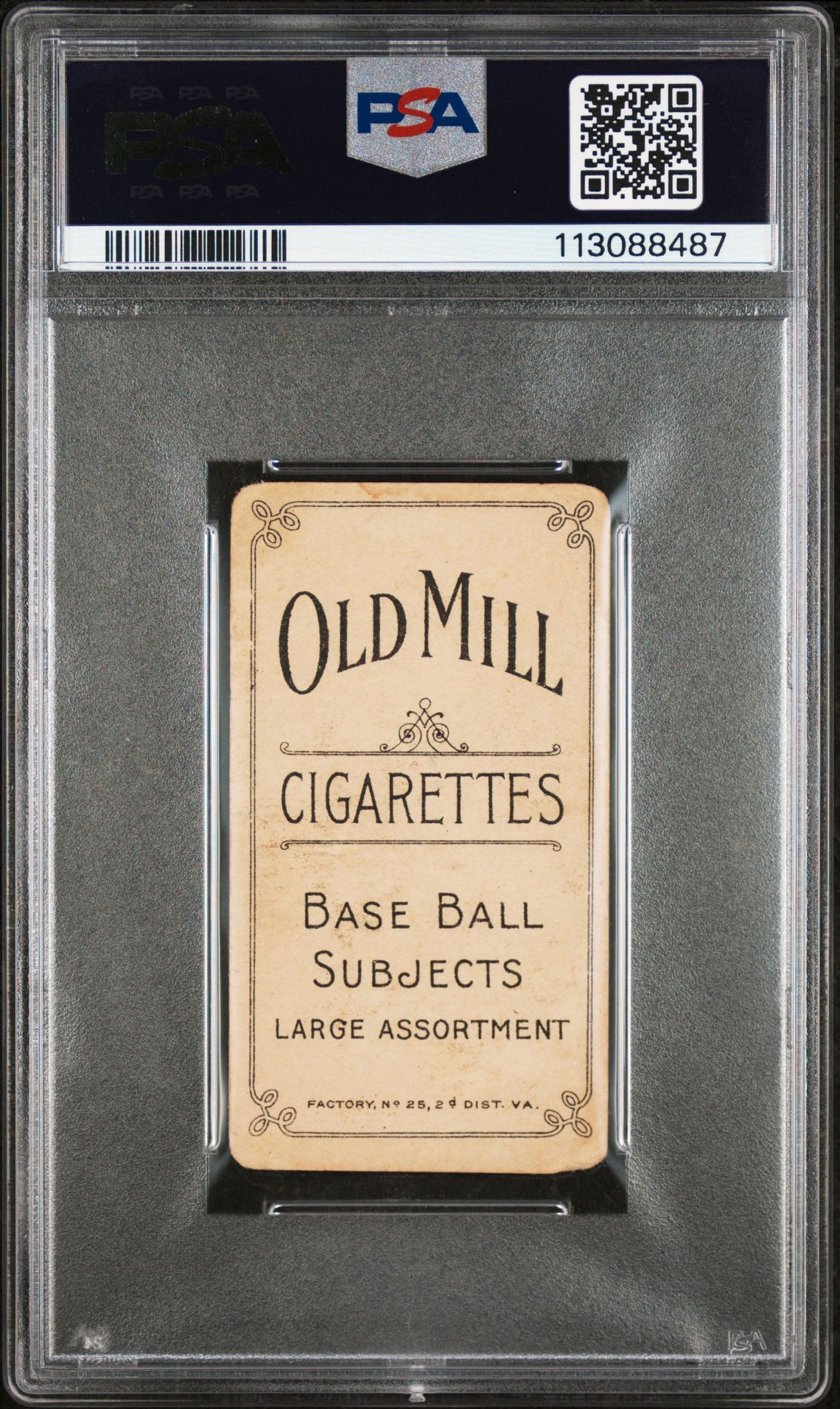 1909-11 T206 Old Mill Frank Isbell Fr 1.5 back