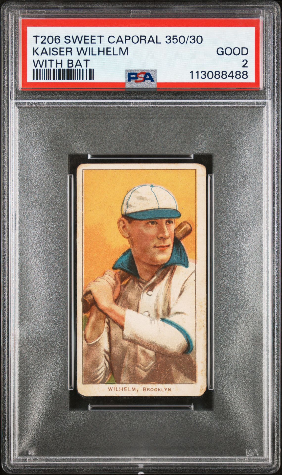 1909-11 T206 Sweet Caporal 350/30 Kaiser Wilhelm (With Bat) Good 2 front