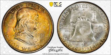 1951-S 50C MS67FBL