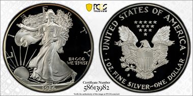 1986-S $1 Silver Eagle PR69DCAM