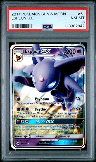 2017 Pokemon Base Set GX #61 Espeon front