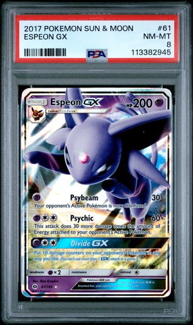 2017 Pokemon Base Set GX #61 Espeon front