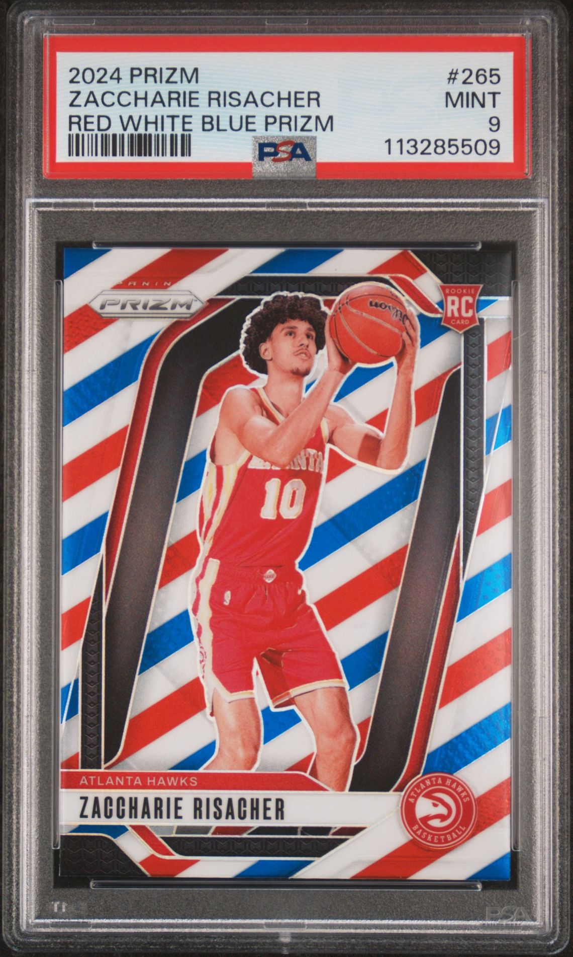 2024 Panini PANINI PRIZM RED WHITE BLUE PRIZM #265 Zaccharie Risacher front