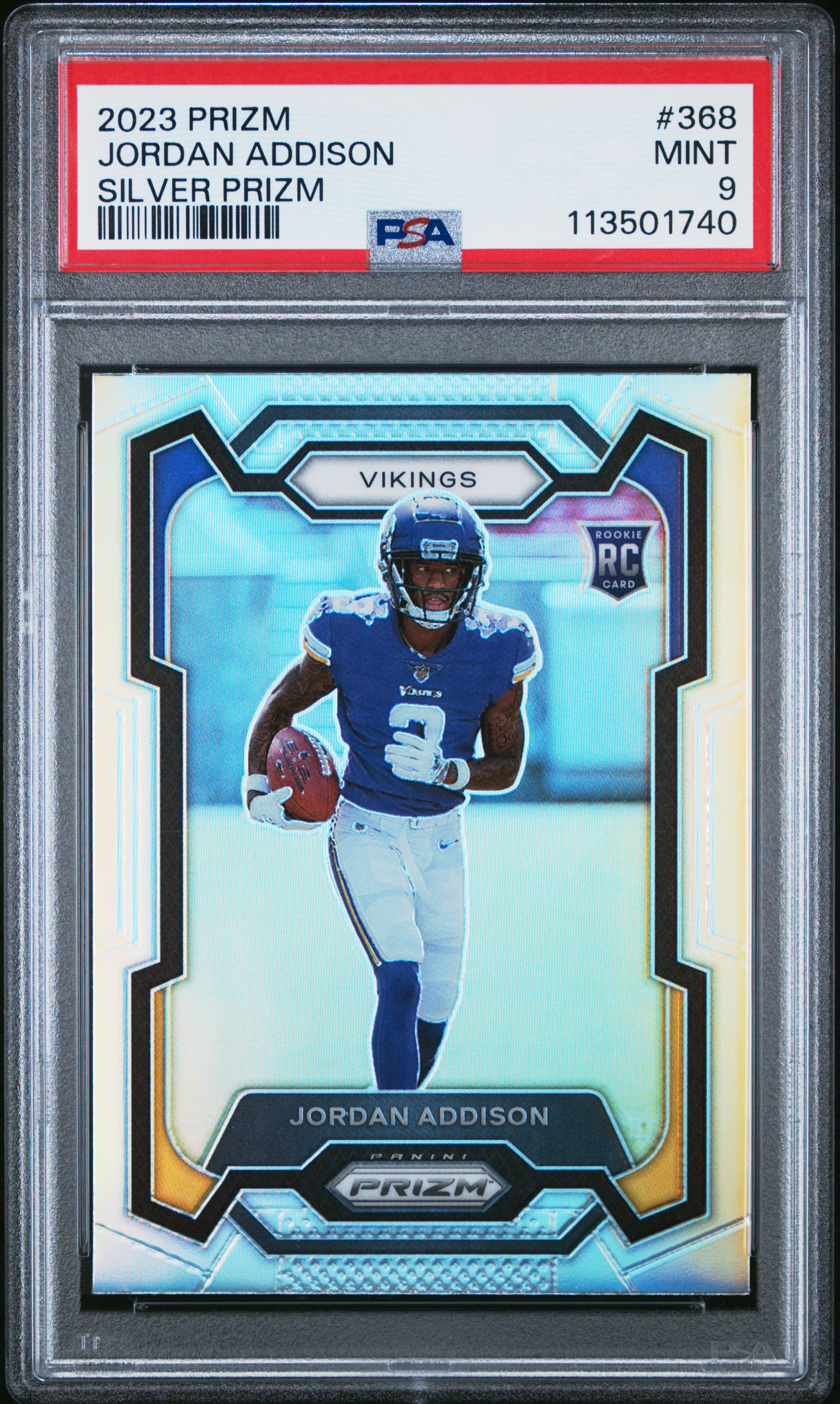 2023 #368 Jordan Addison PSA 9 Panini Prizm
