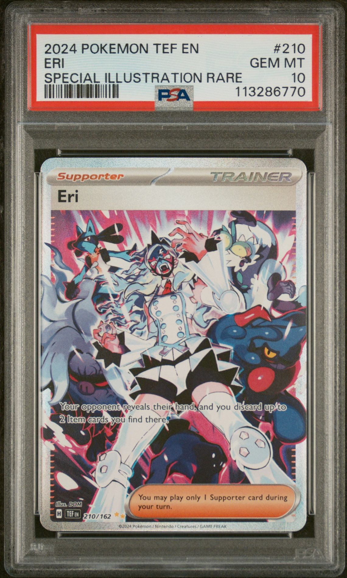 2024 Pokemon POKEMON TEF EN-TEMPORAL FORCES SPECIAL ILLUSTRATION RARE #210 Eri front